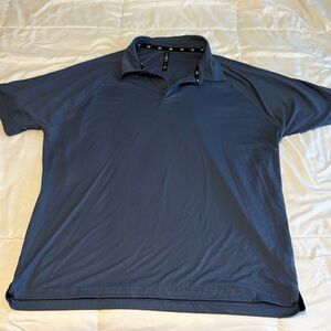 Men's Navy Performance Polo Shirt SOZE LARGE
